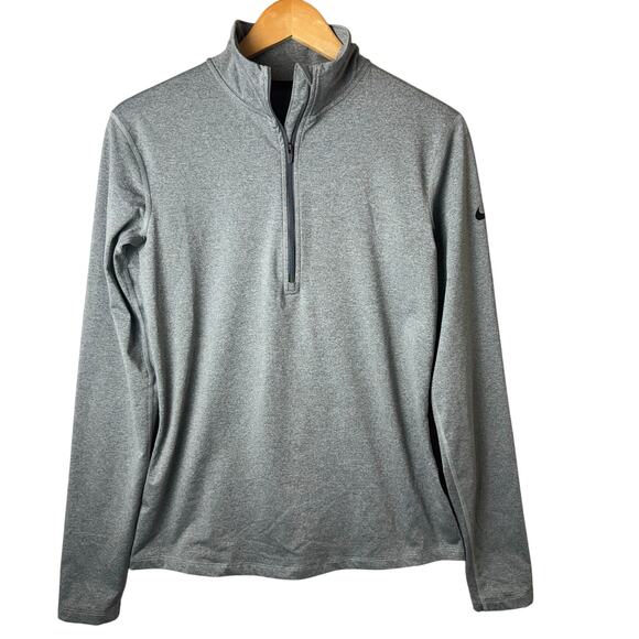 Nike Dri-Fit 1/4 Zip Pullover Jacket Women’s Large Gray Lightweight Performance - Picture 1 of 11